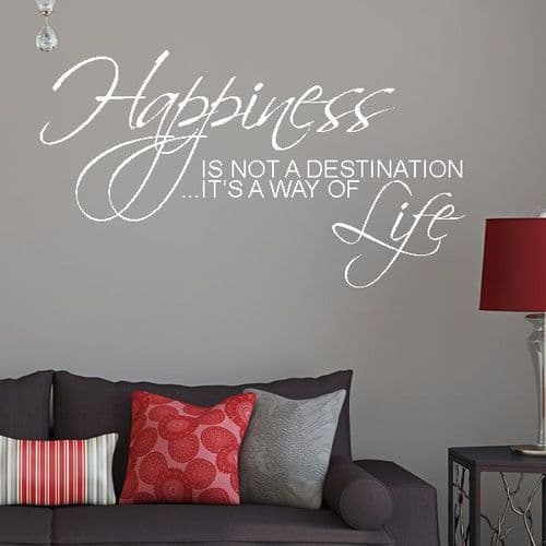 Happiness is Not a Destination ~ Wall sticker / decals