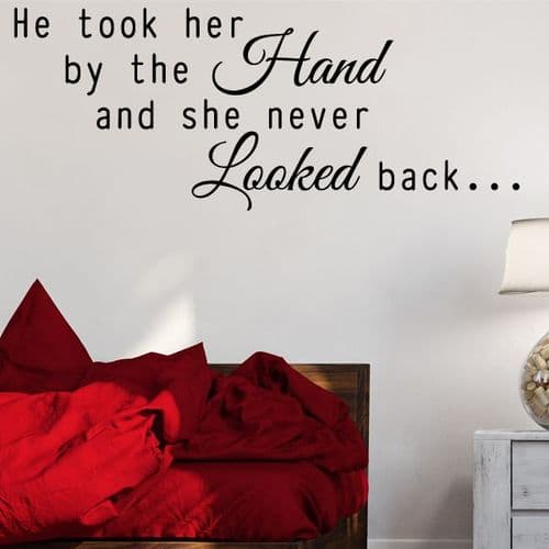 He Took Her Hand ~ Wall sticker / decals