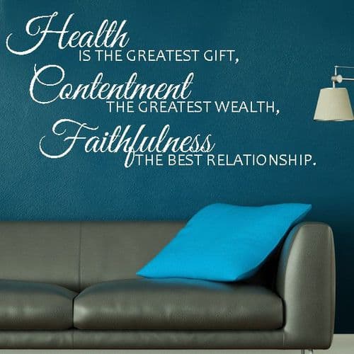 Health is the Greatest Gift~ Wall sticker / decals