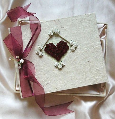 HHandmade Wedding Guest Book Personalised - Anniversary Gift - Small Photo Album