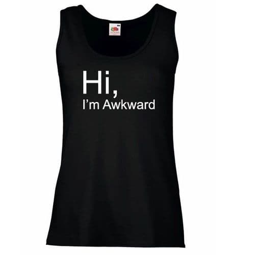 Hi, I'm Awkward Slogan Vest Top