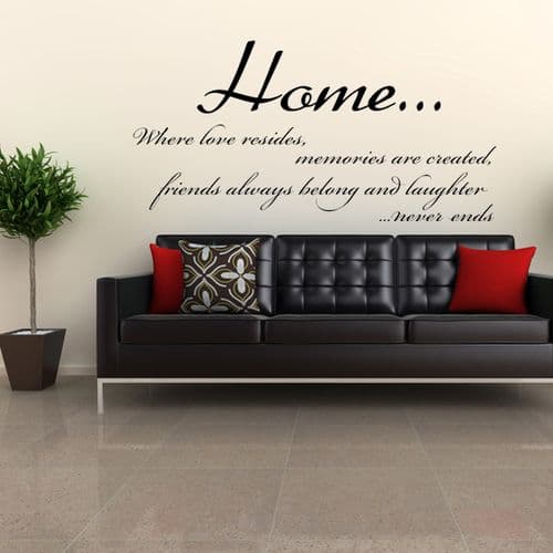 Home Where Love Resides ~ Wall sticker / decals