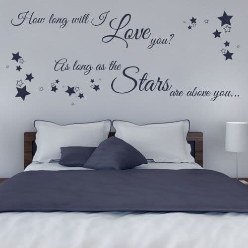 How Long Will I Love You ~ Wall sticker / decals