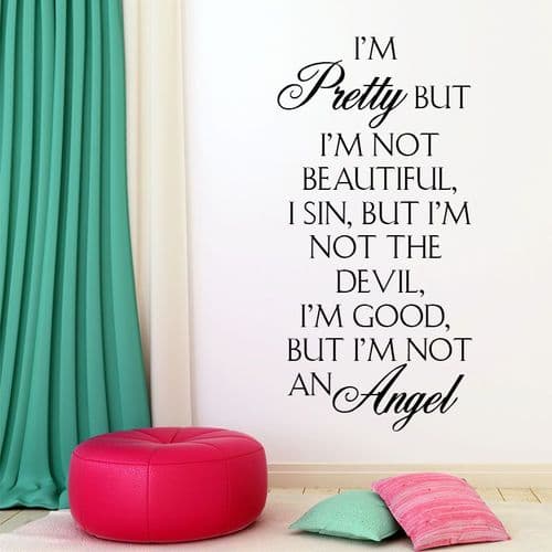 I'm Pretty ~ Wall sticker Quote / decals