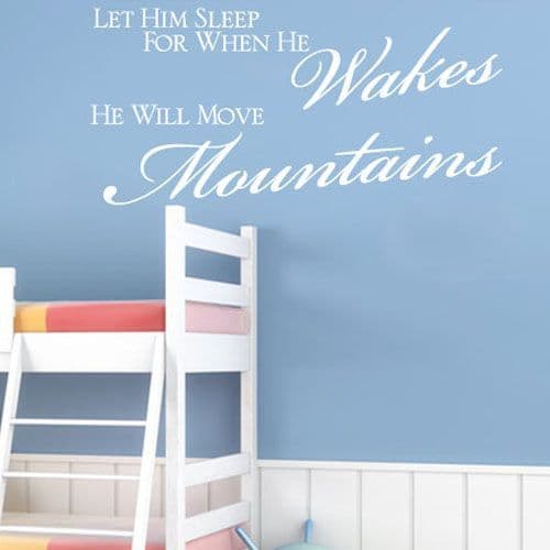 Let Him Sleep Baby Nursery Wall Sticker / Decals