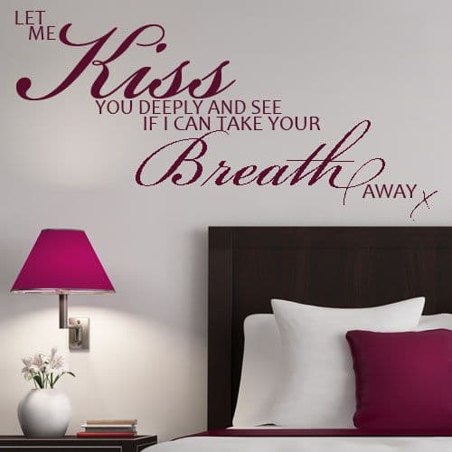 Let Me Kiss You Deeply ~ Wall sticker / decals