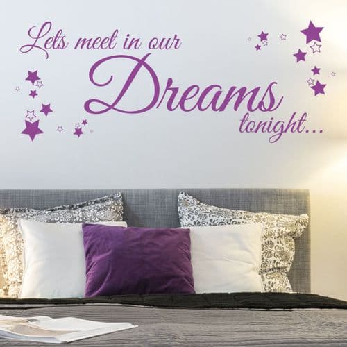 Lets Meet in our Dreams Tonight ~ Wall sticker / decals