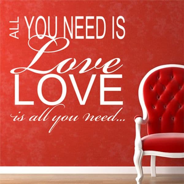 Love is All You Need ~ Wall sticker / decals