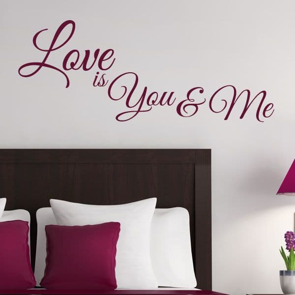 Love is You and Me Wall sticker / decals