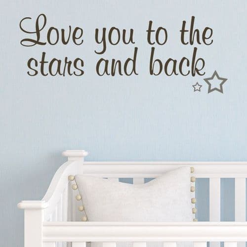 Love You to the Stars & Back (Child's) ~ Wall sticker / decals