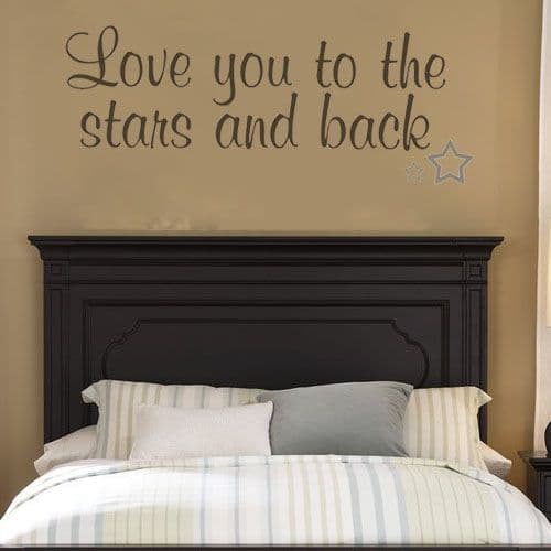 Love You to the Stars & Back ~ Wall sticker / decals