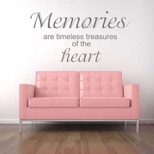 Memories are Timeless Treasures of the Heart ~ Wall sticker / decals