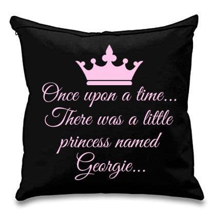 Once Upon a Time there was a Little Princess - Personalised Cushion Cover