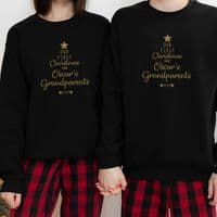 Our First Christmas as Grandparents Jumper Sweatshirt Sweater Gift Engagement Personalised