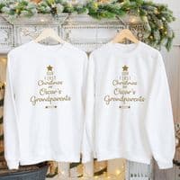 Our First Christmas as Grandparents Jumper Sweatshirt Sweater Gift Engagement Personalised