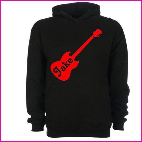 Personalised Childrens Guitar Name Hoodie