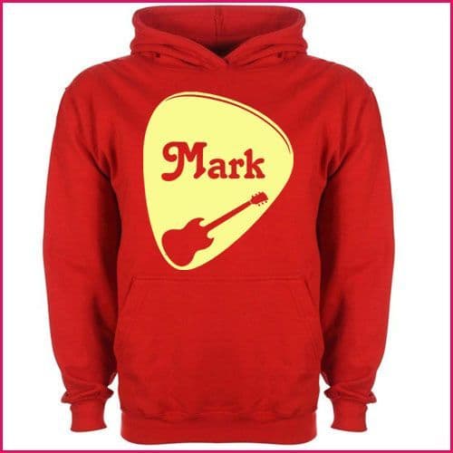 Personalised Childrens Plectrum Name Hoodie