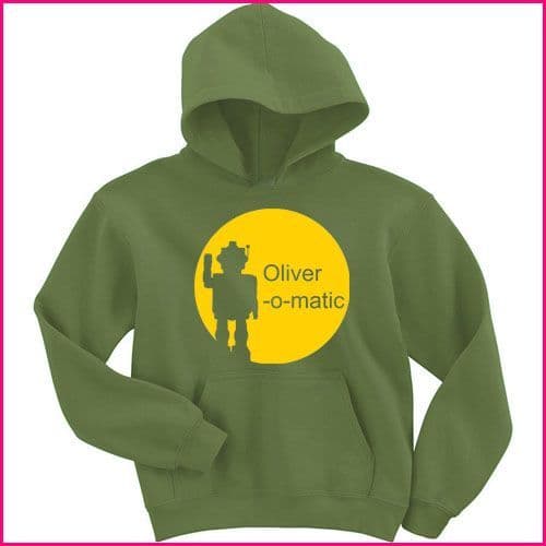 Personalised Childrens Robot Name Hoodie