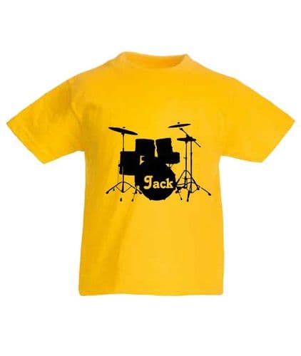 Personalised Drum Kit Childrens T-Shirt