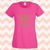 Personalised Future Mrs Hen Party T-Shirt Bride to Be Gift Engagement