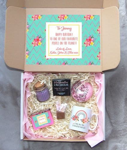 Personalised  Gift Box - Birthday Gift Set, Friend Birthday Gift Box, Gifts for Her, Self Care Box A