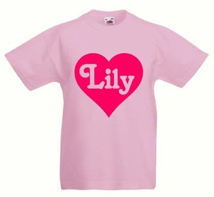 Personalised Heart Childrens T-Shirt
