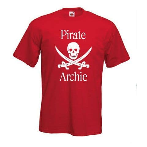 Personalised Pirate Childrens T-Shirt