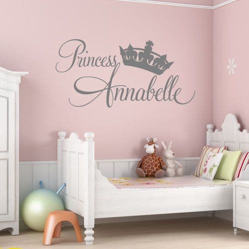 Personalised Princess Girls  ~ Wall sticker / decals 2