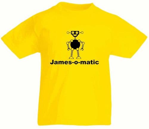 Personalised Robot Childrens T-Shirt