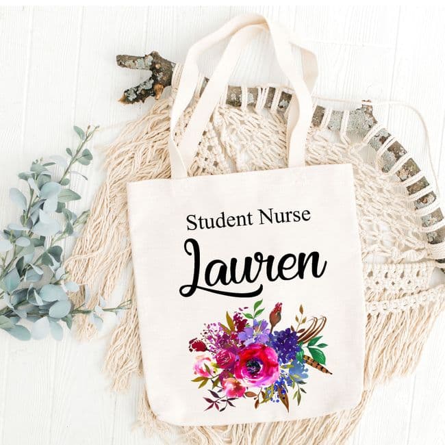Personalised Student Nurse Tote Bag Gift Student Nurse Thank You