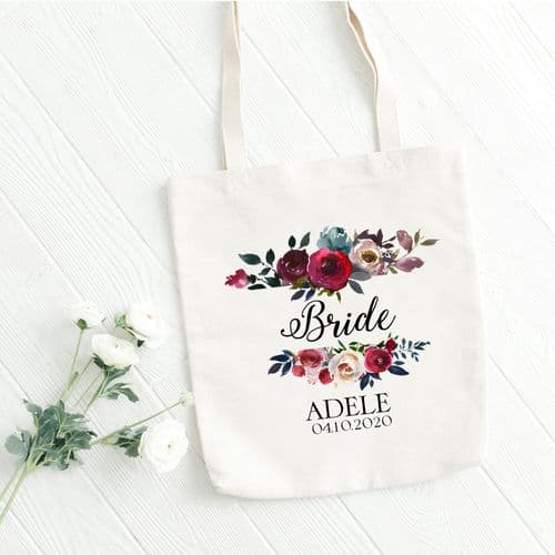 Personalised Tote Bag | Bridesmaid Gift Bag | Personalised Thank you Gift Bag | Bride Wedding Adele