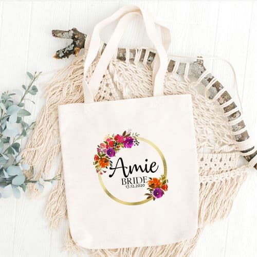 Personalised Tote Bag | Bridesmaid Gift Bag | Personalised Thank you Gift Bag | Bride Wedding Amie
