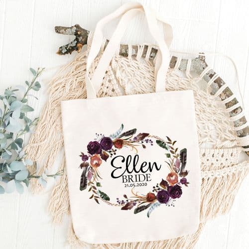 Personalised Tote Bag | Bridesmaid Gift Bag | Personalised Thank you Gift Bag | Bride Wedding Ellen