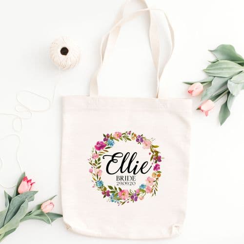 Personalised Tote Bag | Bridesmaid Gift Bag | Personalised Thank you Gift Bag | Bride Wedding Ellie