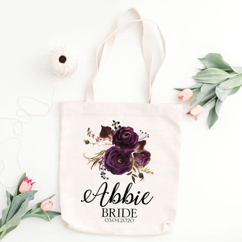 Personalised Tote Bag | Bridesmaid Gift Bag | Wedding Thank you Gift Bag | Bride Tote Abbie