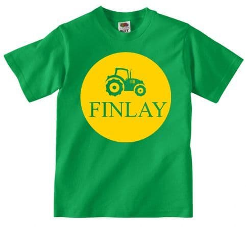 Personalised Tractor Childrens T-Shirt