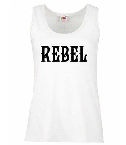 Rebel Slogan Vest Top