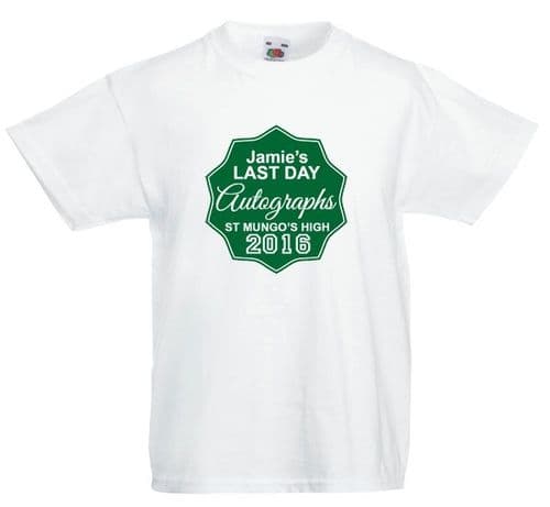 School Leavers Autograph T-Shirt - Older Kids / Adult Sizing Unisex