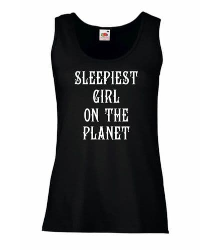 Sleepiest Girl on the Planet Slogan Vest Top