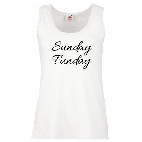 Sunday Funday Slogan Vest Top