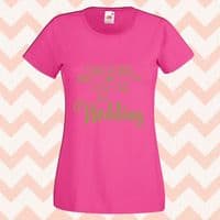Sweating For the Wedding Personalised Hen Party  T Shirt Gym Bride to Be