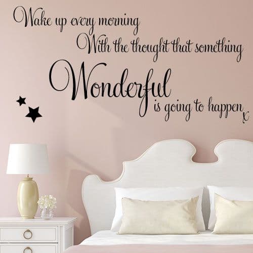 Wake Up Wonderful ~ Wall sticker / decals