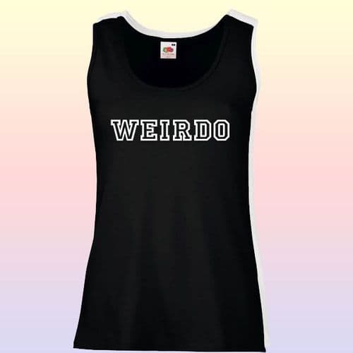 Weirdo Slogan Vest Top