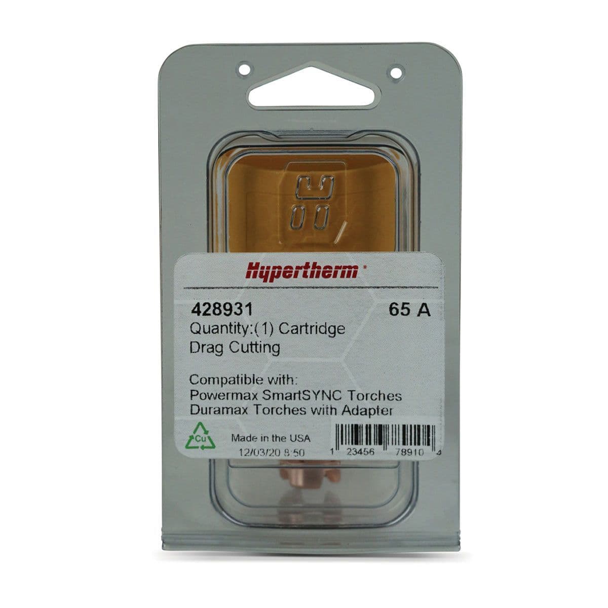Hypertherm 428931 SmartSYNC cartridge 65 Amp drag cutting