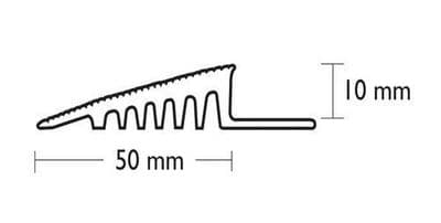 50mm Low Profile PVC Edging Strip Matting Accessories