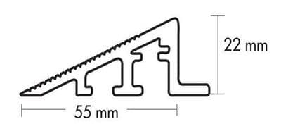 55mm Aluminium Edging Strip  Matting Accessories