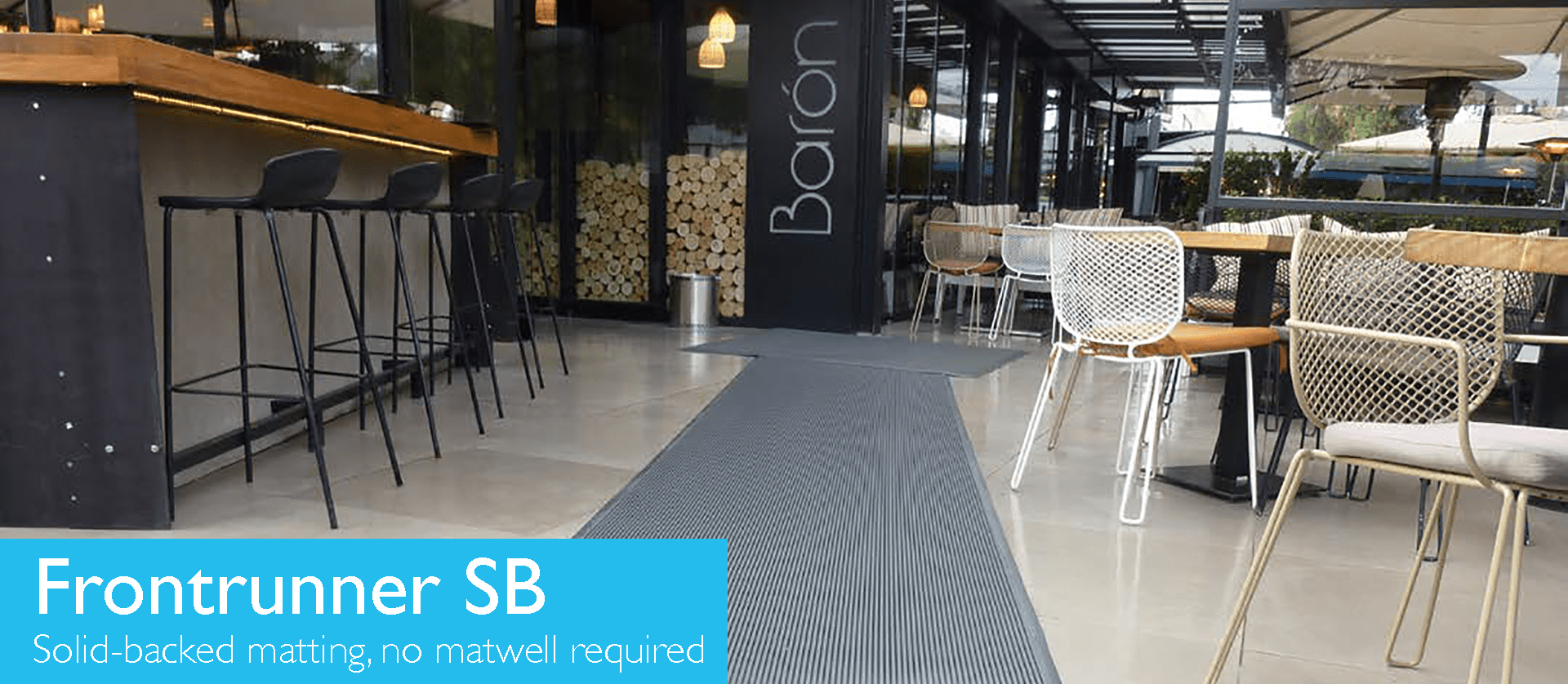 Solid backed matting no matwell