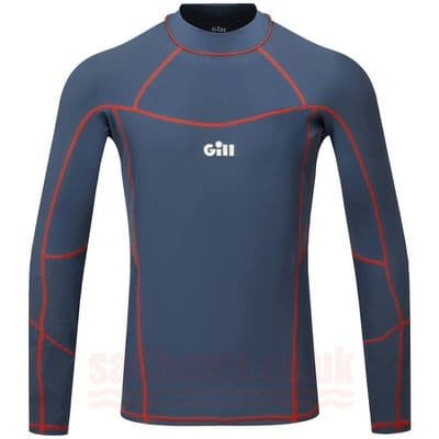Gill Pro Mens Long Sleeve Rash Vest Ocean Blue