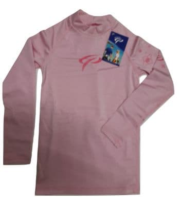 Ocean Pro Junior Long Sleeve Rash Vest PINK