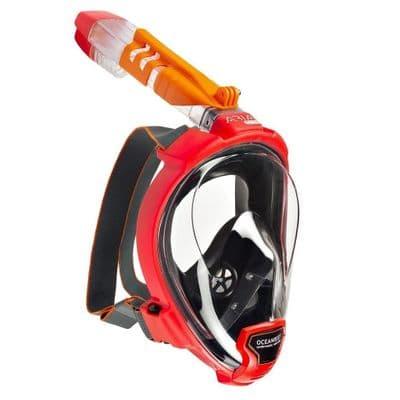 Ocean Reef Aria QR+ Full Face  Snorkeling Mask  RED